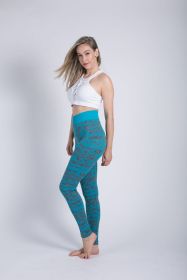 Women Leggings High Elastic Skinny Camouflage Legging Spring Summer Slimming Women Leisure Jegging Pants (Color: Blue 1, size: L)